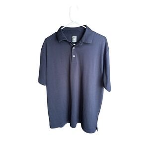 Callaway Mens Opti-Dri Golf Polo Shirt Navy Blue Diamond Geometric Sport Large